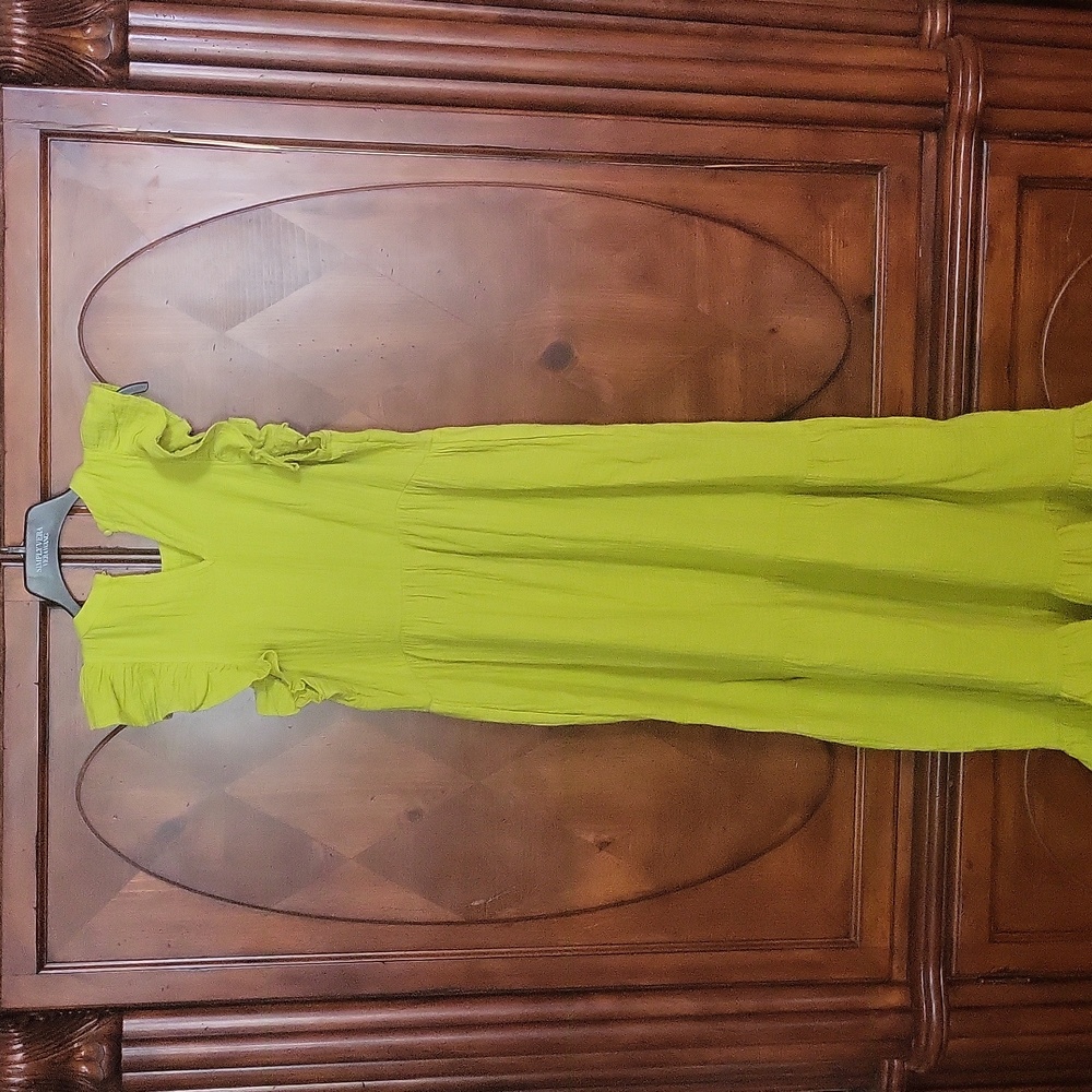 Universal Threads Neon Yellow Tiered dress size xs - Picture 5 of 5